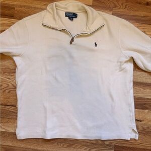 Ralph Lauren Cream Quarter-Zip Pullover
